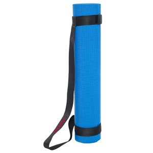 YM8704-YOGA MAT WITH STRAP-Royal Blue (mat) Black (strap)